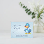 Blue Duck Baby Shower Begleitkarte (Stehend Vorderseite)