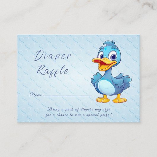 Blue Duck Baby Shower Begleitkarte (Vorderseite)