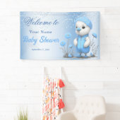 Blue Duck Boy Baby Dusche Empfang Banner (Insitu)