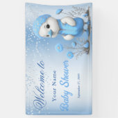 Blue Duck Boy Baby Dusche Empfang Banner (Vertikal)