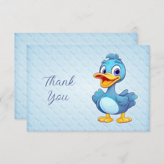 Blue Duck Danke-Card Dankeskarte (Vorne/Hinten)