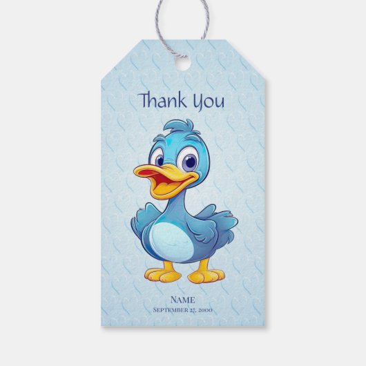 Blue Duck Gift Tag Geschenkanhänger (Rückseite)