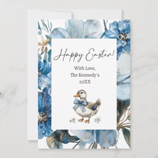 Blue Duck Oaster Feiertagskarte (Vorderseite)
