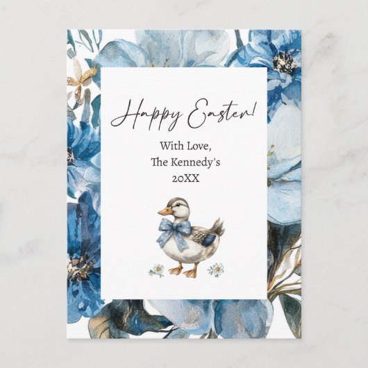 Blue Duck Oaster Feiertagspostkarte (Vorderseite)