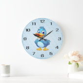 Blue Duck Wall Clock Große Wanduhr (Zuhause)