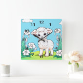 Blue Duck Wall Clock Quadratische Wanduhr (Zuhause)