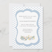 Blue Ducks Floral Vintage Baby Ankündigung (Rückseite)