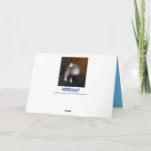 Blue Dumbo Rat Geburtskarte Karte (Rückseite)