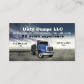 Blue Dump Truck Business Card Visitenkarte (Vorderseite)