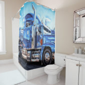Blue Dump Truck Duschvorhang (Beispiel)