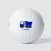 Blue Dumper Truck Design Golfball (Vorderseite)