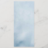 Blue Dusty Blue Boho Floral Menükarte (Rückseite)