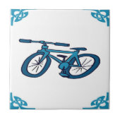 Blue Dutch Bicycle Fliese (Vorderseite)