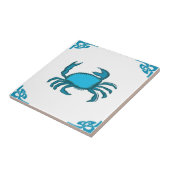 Blue Dutch Crab Delft holland Fliese (Seite)