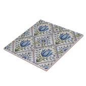 Blue Dutch Delft Pattern  Fliese (Seite)