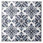 Blue Dutch Delft Pattern Fliese (Vorderseite)