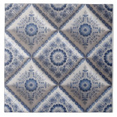 Blue Dutch Delft Pattern Fliese (Vorderseite)