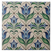 Blue Dutch Delft Pattern  Fliese (Vorderseite)