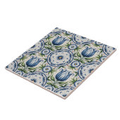 Blue Dutch Delft Pattern  Fliese (Seite)