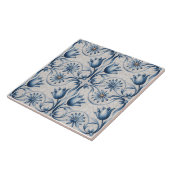 Blue Dutch Delft Pattern  Fliese (Seite)
