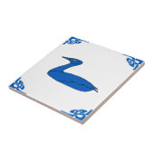 Blue Dutch Duck Fliese (Seite)