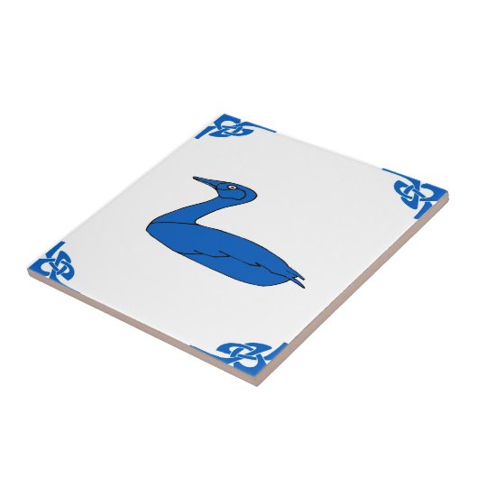 Blue Dutch Duck Fliese (Seite)