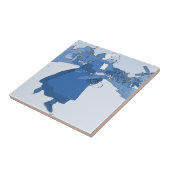 Blue Dutch Girl Skaten Fliese (Seite)