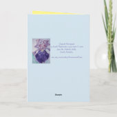Blue Dutch Iris Blume Floral Card Karte (Rückseite)