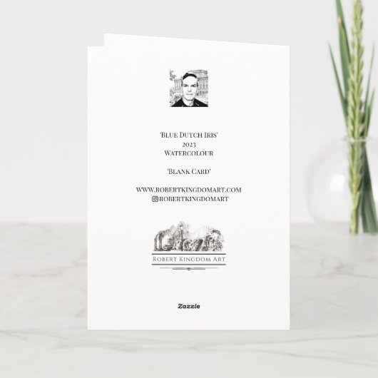 Blue Dutch Iris - Dankeskarte (Rückseite)