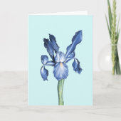 Blue Dutch Iris - Dankeskarte (Vorderseite)