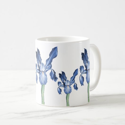 Blue Dutch Iris - Kaffeetasse (VorderseiteRechts)
