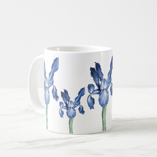 Blue Dutch Iris - Kaffeetasse (Vorderseite Links)