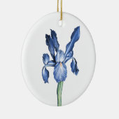 Blue Dutch Iris - Keramik Ornament (Rechts)