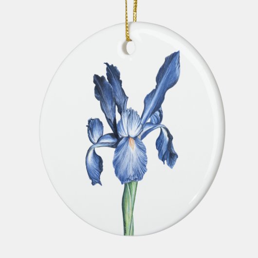 Blue Dutch Iris - Keramik Ornament (Links)