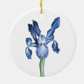 Blue Dutch Iris - Keramik Ornament (Hinten)