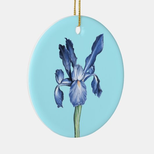 Blue Dutch Iris - Keramik Ornament (Rechts)