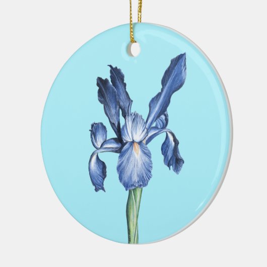 Blue Dutch Iris - Keramik Ornament (Links)