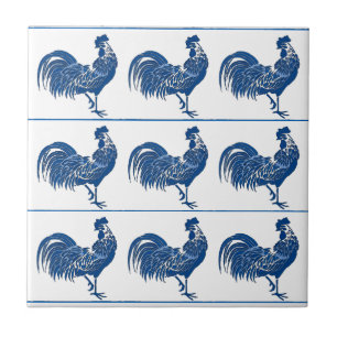 Blue Dutch Roosters Keramik Tile Fliese