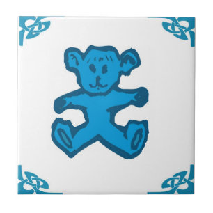 Blue Dutch Teddy Bear Fliese