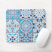Blue Dutch Tile Pattern Mousepad (Mit Mouse)