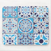 Blue Dutch Tile Pattern Mousepad (Vorne)