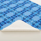 Blue Dye Heart Sherpa Blanket Sherpadecke (3/4)