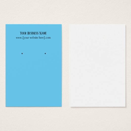 Blue Earring Business Cards (Vorne & Hinten)