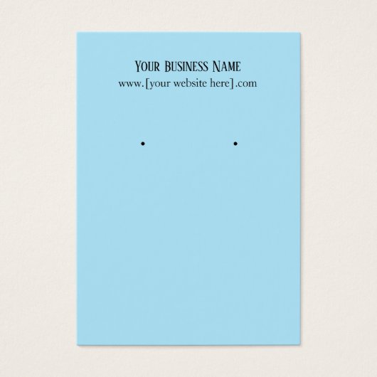 Blue Earring Business Cards (Vorderseite)