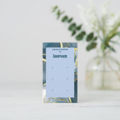 Blue Earring Display Business Card Visitenkarte (Stehend Vorderseite)