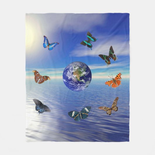 Blue Earth Butterfets Fleece Blanket (Vorderseite)