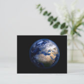 Blue Earth From Space - Globe World Zuhause Postkarte (Stehend Vorderseite)