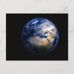 Blue Earth From Space - Globe World Zuhause Postkarte