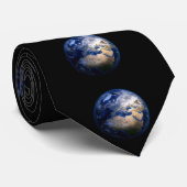 Blue Earth From Space Inspiration Globe World Krawatte (Gerollt)