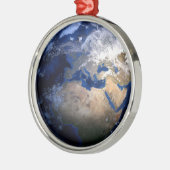 Blue Earth From Space Inspiration Globe World Ornament Aus Metall (Links)